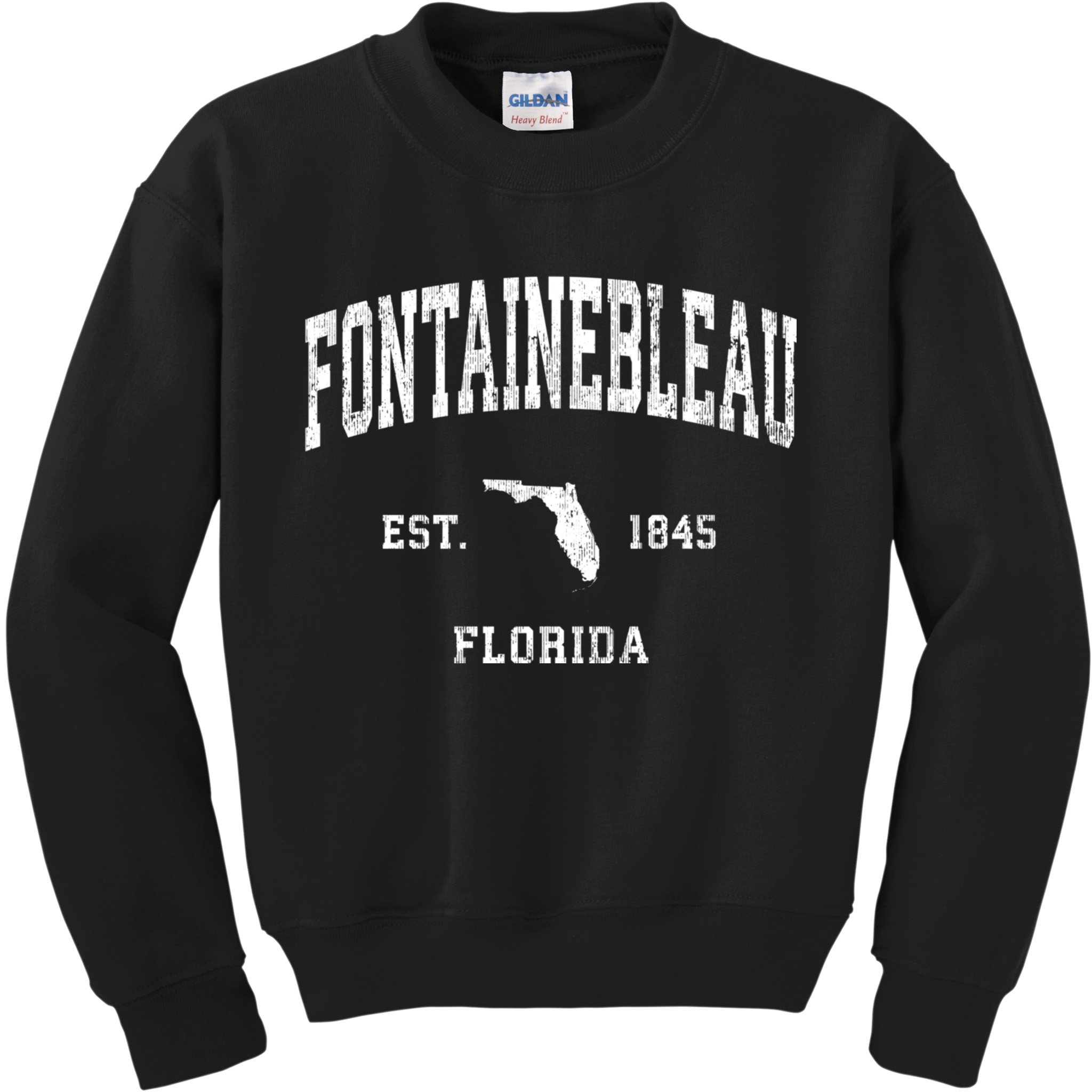 Fontainebleau Florida Fl Vintage Athletic Kids Sweatshirt