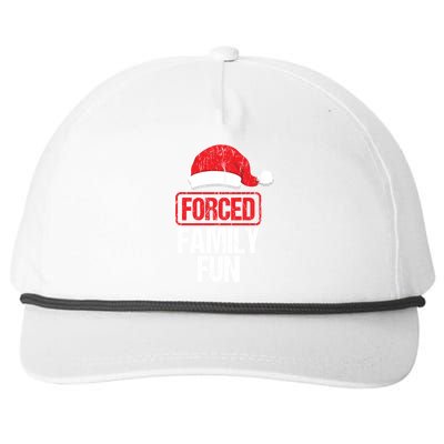 Forced Family Fun Winter Holidays Funny Christmas Gift Cool Gift Snapback Five-Panel Rope Hat