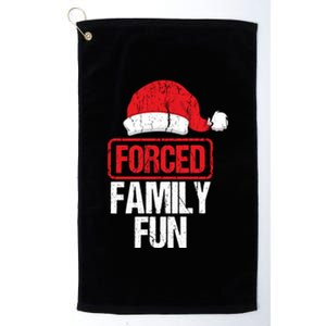 Forced Family Fun Winter Holidays Funny Christmas Gift Cool Gift Platinum Collection Golf Towel