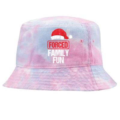 Forced Family Fun Winter Holidays Funny Christmas Gift Cool Gift Tie-Dyed Bucket Hat