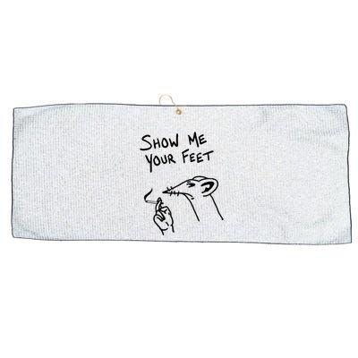 Funny Foot Fetish Show Me Your Feet Foot Worship Large Microfiber Waffle Golf Towel