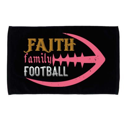 Faith Family Football Gift Microfiber Hand Towel