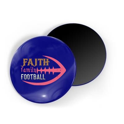 Faith Family Football Gift Magnet