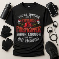Future Firefighter Funny Cooling Performance Crew T-Shirt