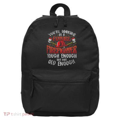 Future Firefighter Funny 16 in Basic Backpack