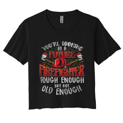 Future Firefighter Funny Crop Top
