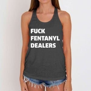 Funny Fvck Fentanyl Dealers Apparel Anti Pain And Illness Women's Knotted Racerback Tank