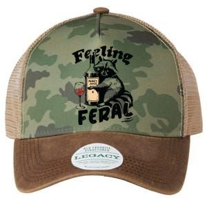 Feeling Feral Funny Raccoon Meme Legacy Tie Dye Trucker Hat