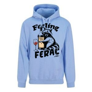 Feeling Feral Funny Raccoon Meme Unisex Surf Hoodie