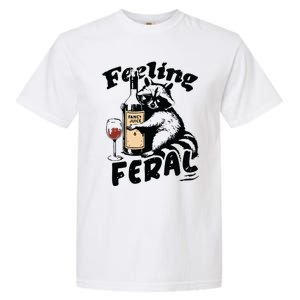 Feeling Feral Funny Raccoon Meme Garment-Dyed Heavyweight T-Shirt