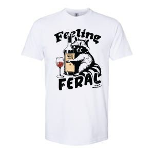 Feeling Feral Funny Raccoon Meme Softstyle CVC T-Shirt