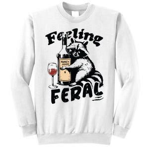 Feeling Feral Funny Raccoon Meme Sweatshirt