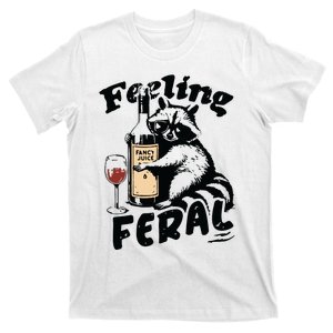 Feeling Feral Funny Raccoon Meme T-Shirt