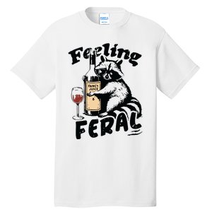 Feeling Feral Funny Raccoon Meme Tall T-Shirt