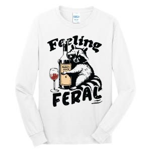 Feeling Feral Funny Raccoon Meme Tall Long Sleeve T-Shirt