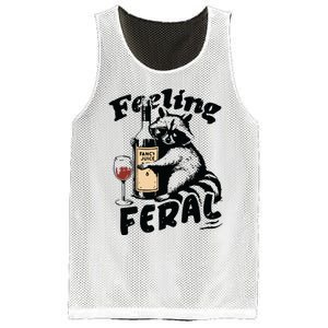 Feeling Feral Funny Raccoon Meme Mesh Reversible Basketball Jersey Tank