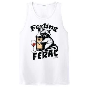 Feeling Feral Funny Raccoon Meme PosiCharge Competitor Tank