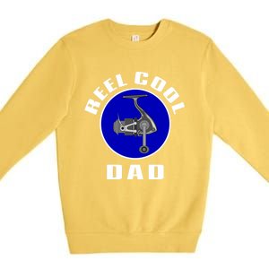 Fishing Funny Fisher Reel Cool Dad Funny Fishing Dad Gift Premium Crewneck Sweatshirt