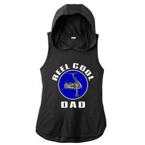 Fishing Funny Fisher Reel Cool Dad Funny Fishing Dad Gift Ladies PosiCharge Tri-Blend Wicking Draft Hoodie Tank