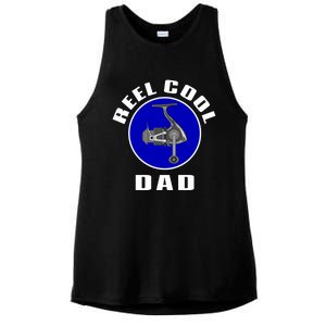 Fishing Funny Fisher Reel Cool Dad Funny Fishing Dad Gift Ladies PosiCharge Tri-Blend Wicking Tank