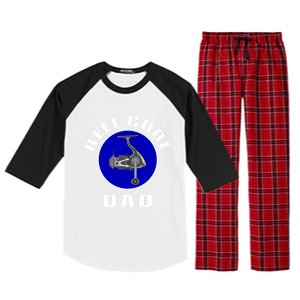 Fishing Funny Fisher Reel Cool Dad Funny Fishing Dad Gift Raglan Sleeve Pajama Set