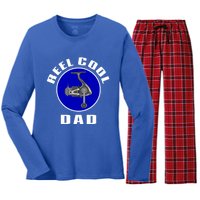 Fishing Funny Fisher Reel Cool Dad Funny Fishing Dad Gift Women's Long Sleeve Flannel Pajama Set 