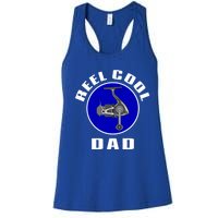 Fishing Funny Fisher Reel Cool Dad Funny Fishing Dad Gift Women's Racerback Tank