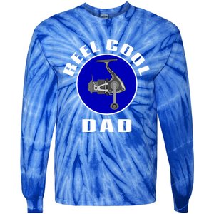 Fishing Funny Fisher Reel Cool Dad Funny Fishing Dad Gift Tie-Dye Long Sleeve Shirt