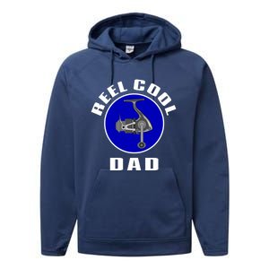 Fishing Funny Fisher Reel Cool Dad Funny Fishing Dad Gift Performance Fleece Hoodie