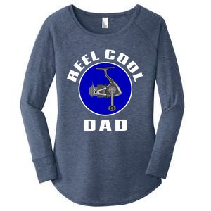 Fishing Funny Fisher Reel Cool Dad Funny Fishing Dad Gift Women's Perfect Tri Tunic Long Sleeve Shirt