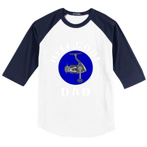 Fishing Funny Fisher Reel Cool Dad Funny Fishing Dad Gift Baseball Sleeve Shirt