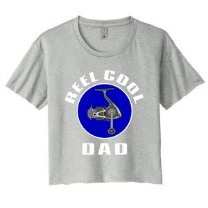 Fishing Funny Fisher Reel Cool Dad Funny Fishing Dad Gift Women's Crop Top Tee