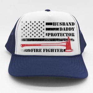 Firefighter Funny Fire Fire Truck Graphic Gift Trucker Hat