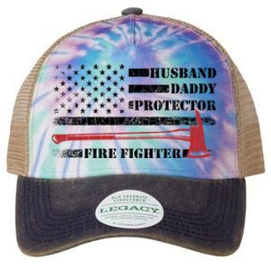 Firefighter Funny Fire Fire Truck Graphic Gift Legacy Tie Dye Trucker Hat