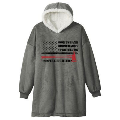 Firefighter Funny Fire Fire Truck Graphic Gift Hooded Wearable Blanket