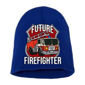 Future Firefighter Fire Fire Truck Car Gift Short Acrylic Beanie