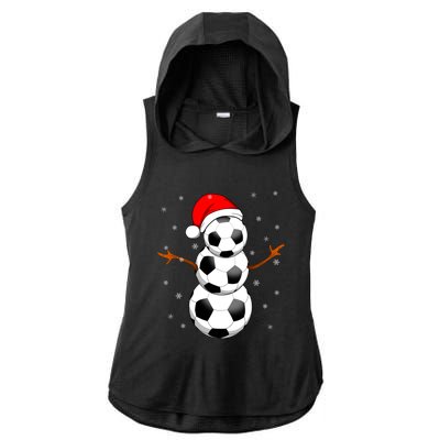 Funny Football Funny Gift For Boys Girls Christmas Snow Soccer Gift Ladies PosiCharge Tri-Blend Wicking Draft Hoodie Tank