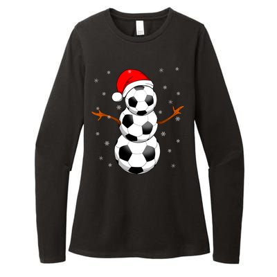 Funny Football Funny Gift For Boys Girls Christmas Snow Soccer Gift Womens CVC Long Sleeve Shirt