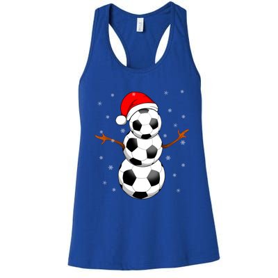 Funny Football Funny Gift For Boys Girls Christmas Snow Soccer Gift Women's Racerback Tank