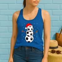 Funny Football Funny Gift For Boys Girls Christmas Snow Soccer Gift Womens Tank Top