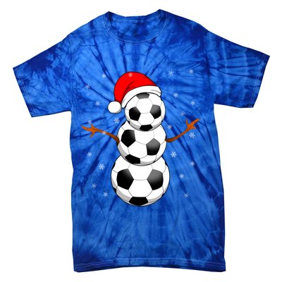Funny Football Funny Gift For Boys Girls Christmas Snow Soccer Gift Tie-Dye T-Shirt