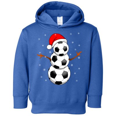 Funny Football Funny Gift For Boys Girls Christmas Snow Soccer Gift Toddler Hoodie