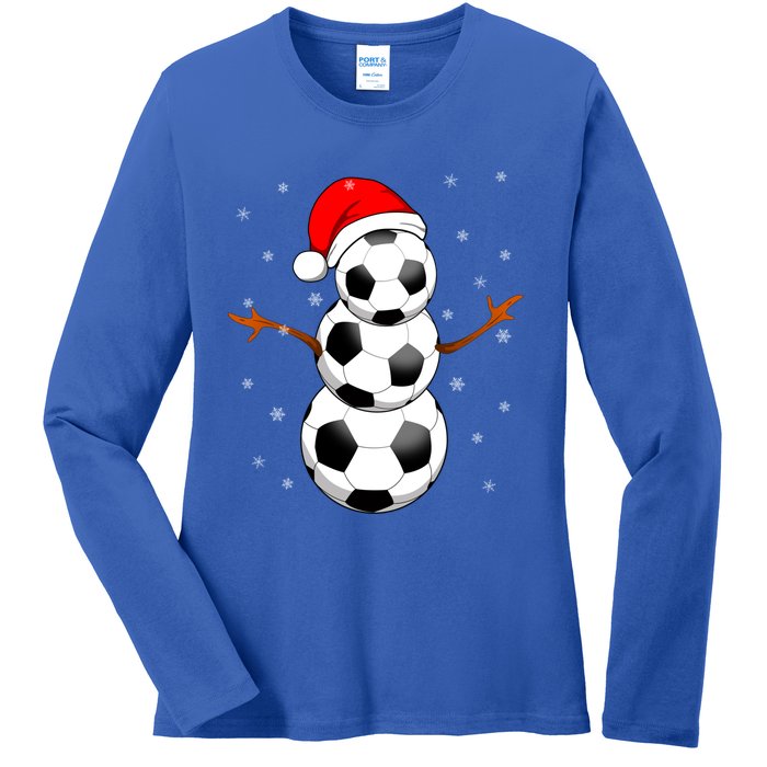 Funny Football Funny Gift For Boys Girls Christmas Snow Soccer Gift Ladies Long Sleeve Shirt