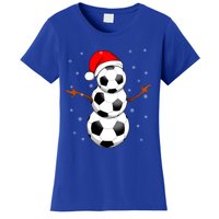 Funny Football Funny Gift For Boys Girls Christmas Snow Soccer Gift Women's T-Shirt