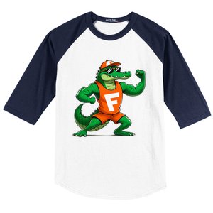 Florida Fun Fear The Chomp Gator Sport Baseball Sleeve Shirt