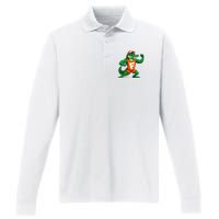 Florida Fun Fear The Chomp Gator Sport Performance Long Sleeve Polo