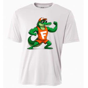 Florida Fun Fear The Chomp Gator Sport Cooling Performance Crew T-Shirt