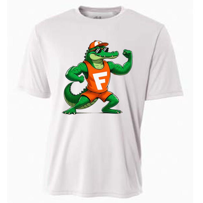 Florida Fun Fear The Chomp Gator Sport Cooling Performance Crew T-Shirt