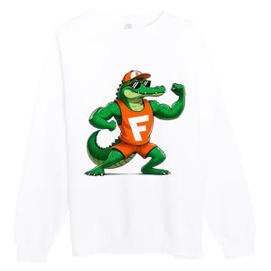 Florida Fun Fear The Chomp Gator Sport Premium Crewneck Sweatshirt