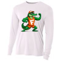 Florida Fun Fear The Chomp Gator Sport Cooling Performance Long Sleeve Crew